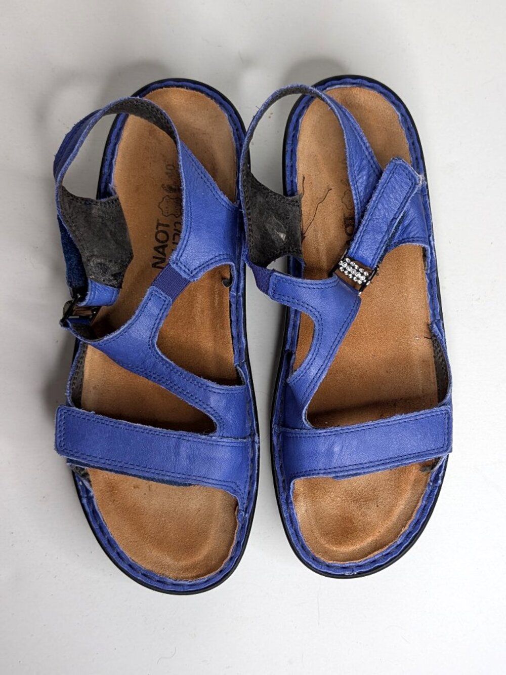 Blue Leather/sparkle Naot sandals size 40 (size 9)